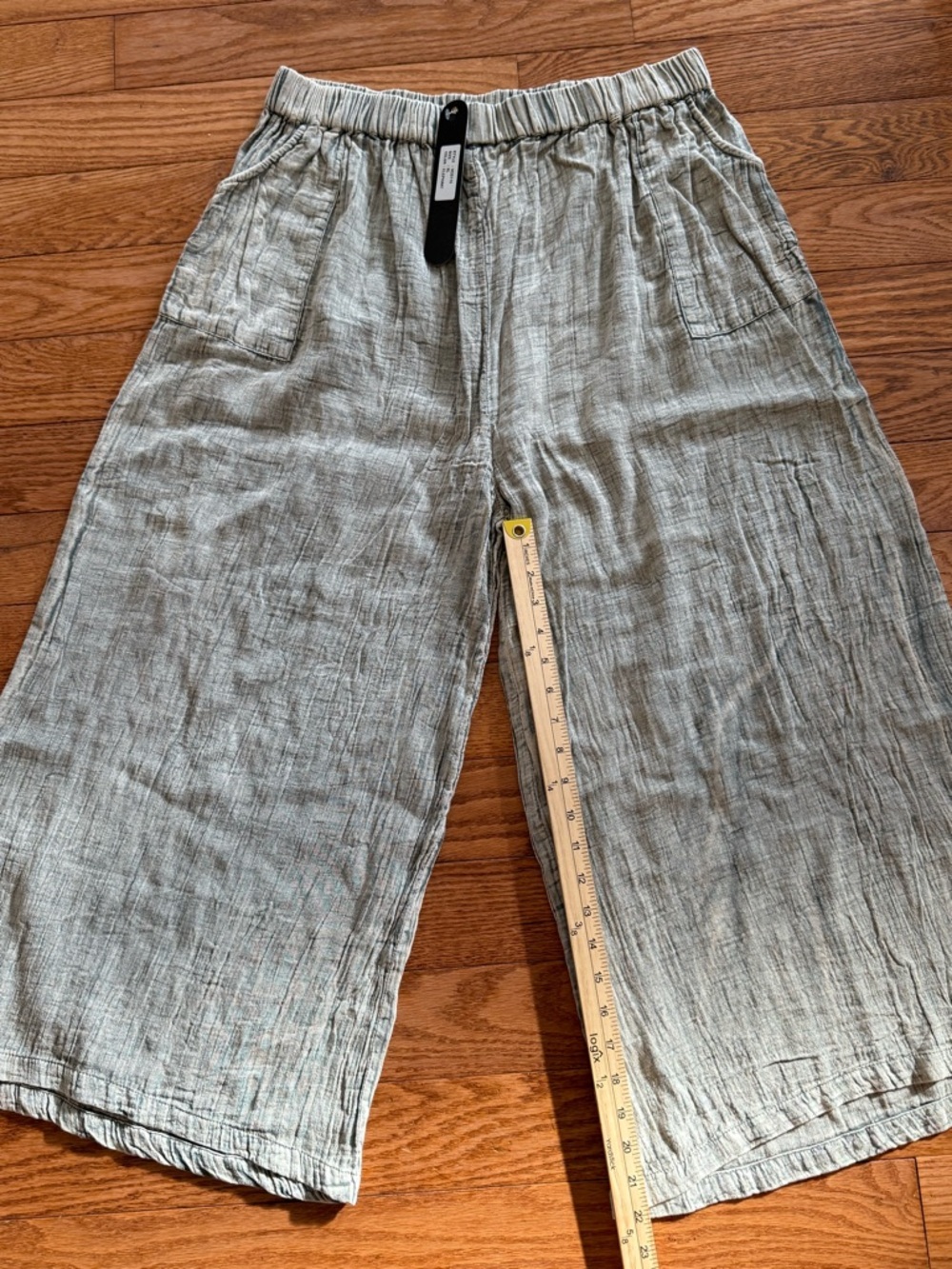 NWT Tulip Brand Palazzo Pants Size Large Color Elephant 100% Cotton